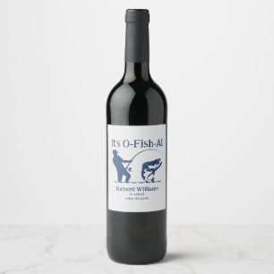 Étiquette Pour Bouteilles De Vin C'est le Parti de la retraite des pêcheurs d'Ofish