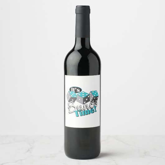 Étiquette Pour Bouteilles De Vin C'est l'heure de Bunco ! (Devant)