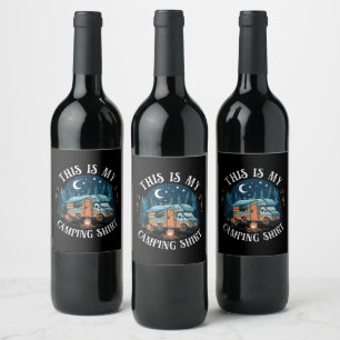 Étiquette Pour Bouteilles De Vin C'est Mon Camping Randonnée Drôle Campeur