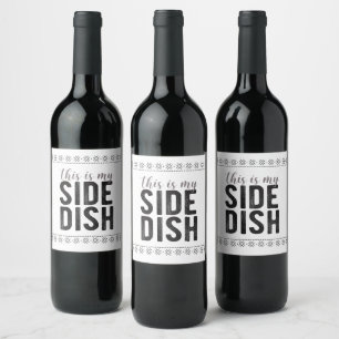 Étiquette Pour Bouteilles De Vin C'Est Mon Disque Côté