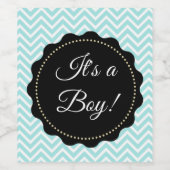 Étiquette Pour Bouteilles De Vin C'est un garçon Turquoise Baby shower Vin bouteill (Étiquettes simples)