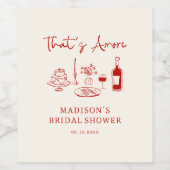 Étiquette Pour Bouteilles De Vin C'est une main rouge italienne tirée (Étiquettes simples)