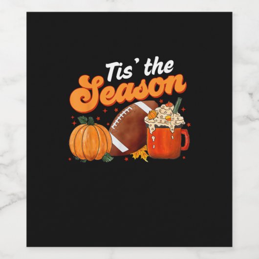 Étiquette Pour Bouteilles De Vin Cette Saison Citrouille épice Latte Halloween auto (Étiquettes simples)