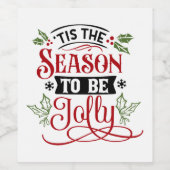 Étiquette Pour Bouteilles De Vin Cette saison sera Jolly (Étiquettes simples)