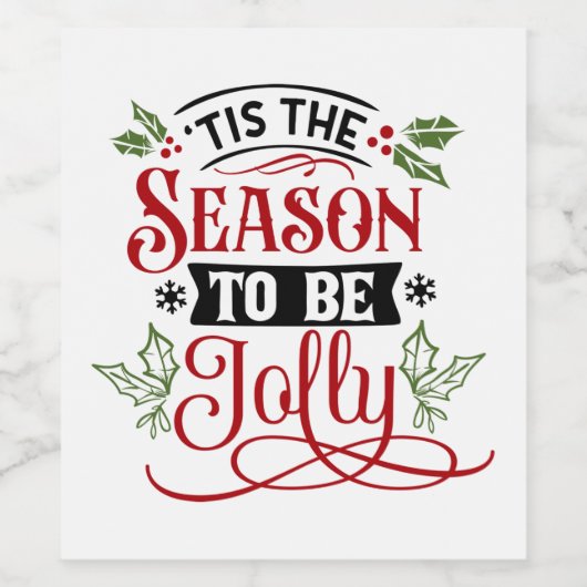 Étiquette Pour Bouteilles De Vin Cette saison sera Jolly (Étiquettes simples)