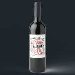 Étiquette Pour Bouteilles De Vin Cette saison sera Jolly<br><div class="desc">Un design de typographie festif qui dit "C'est la saison pour être joyeux"</div>