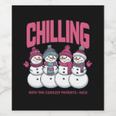 Étiquette Pour Bouteilles De Vin Chaleur avec les patients les plus froids NICU Noë (Étiquettes simples)