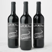 Étiquette Pour Bouteilles De Vin Chalkboard Love Mariage (Bouteilles)