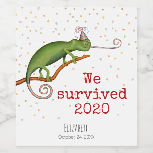 Étiquette Pour Bouteilles De Vin Chameleon (Étiquettes simples)