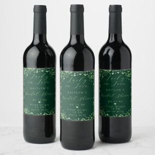 Étiquette Pour Bouteilles De Vin Chanceux en amour Saint-Patrick Fête de mariage