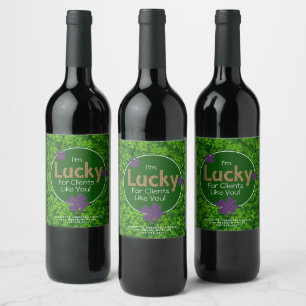 Étiquette Pour Bouteilles De Vin Chanceux pour des clients comme vous St. Patrick