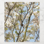 Étiquette Pour Bouteilles De Vin Chanson dans le Dogwood (Étiquettes simples)