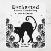 Étiquette Pour Bouteilles De Vin Chardonnay maudit enchanté sorcière (Étiquettes simples)