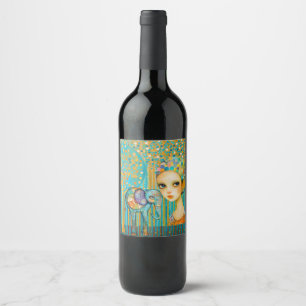 Étiquette Pour Bouteilles De Vin Charme des éléphants