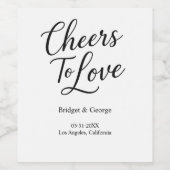 Étiquette Pour Bouteilles De Vin charmer pour aimer script - Charme élégant (Étiquettes simples)