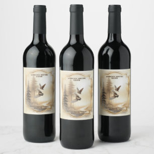 Étiquette Pour Bouteilles De Vin Chasse à la Bécasse