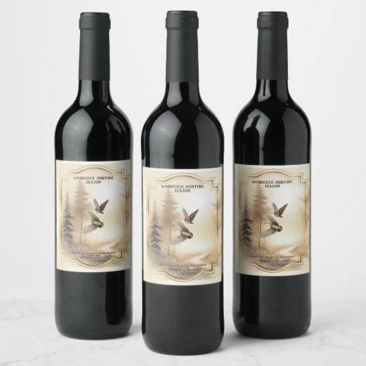 Étiquette Pour Bouteilles De Vin Chasse à la Bécasse (Bouteilles)