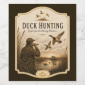 Étiquette Pour Bouteilles De Vin Chasse au canard (Étiquettes simples)
