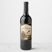 Étiquette Pour Bouteilles De Vin Chasse au canard (Devant)