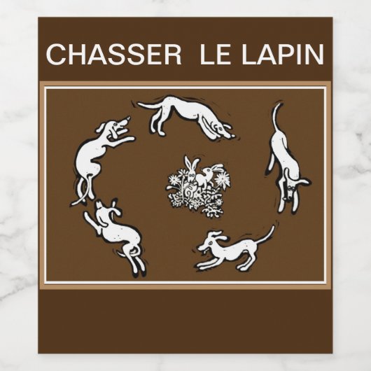 Étiquette Pour Bouteilles De Vin Chasser le lapin Chasse lapins (Étiquettes simples)