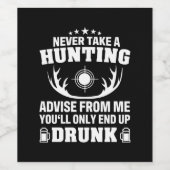 Étiquette Pour Bouteilles De Vin Chasseur de cerfs Boire (Étiquettes simples)