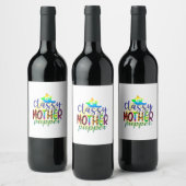 Étiquette Pour Bouteilles De Vin Chat Art Classy Mère Pupper (Bouteilles)