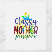 Étiquette Pour Bouteilles De Vin Chat Art Classy Mère Pupper (Étiquettes simples)