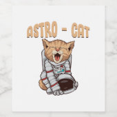Étiquette Pour Bouteilles De Vin Chat Astro (Étiquettes simples)