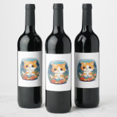 Étiquette Pour Bouteilles De Vin Chat coupable (Bouteilles)