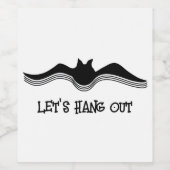 Étiquette Pour Bouteilles De Vin Chat d'Halloween, Allons-y (Étiquettes simples)