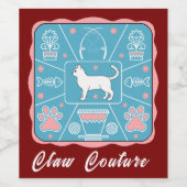 Étiquette Pour Bouteilles De Vin chat drôle (Étiquettes simples)