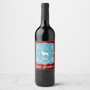 Étiquette Pour Bouteilles De Vin chat drôle
