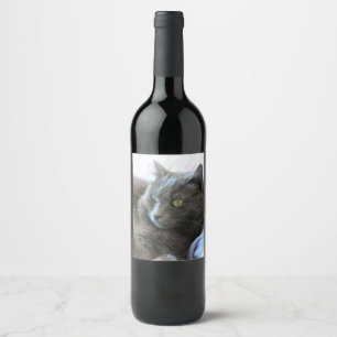 Étiquette Pour Bouteilles De Vin Chat Nebelung