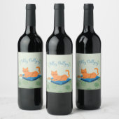 Étiquette Pour Bouteilles De Vin Chat orange Dallly (Bouteilles)