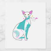 Étiquette Pour Bouteilles De Vin Chat Sphynx (Étiquettes simples)