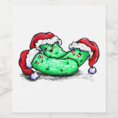 Étiquette Pour Bouteilles De Vin Chaussettes de Noël (Étiquettes simples)