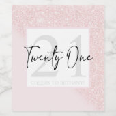 ÉTIQUETTE POUR BOUTEILLES DE VIN CHEERS 21E ANNIVERSAIRE, FÊTE FAVORISÉE (Étiquettes simples)