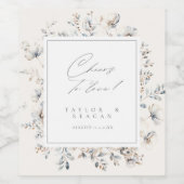 Étiquette Pour Bouteilles De Vin Cheers d'aquarelle Fleur sauvage Delicate ID1102 (Étiquettes simples)