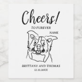 Étiquette Pour Bouteilles De Vin Cheers to Furever Dog Draw celebration Wine Label (Étiquettes simples)