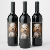 Étiquette Pour Bouteilles De Vin Chef chien Goldendoodle (Bouteilles)