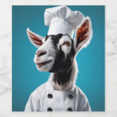 Étiquette Pour Bouteilles De Vin Chef Goat (Étiquettes simples)