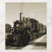 Étiquette Pour Bouteilles De Vin Chemin de fer historique (Étiquettes simples)