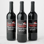 Étiquette Pour Bouteilles De Vin Cher Père Noël Apportez Du Vin Noël Boire (Bouteilles)