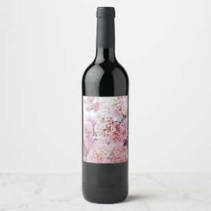 Étiquette Pour Bouteilles De Vin Cherry Blossoms