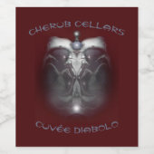 ÉTIQUETTE POUR BOUTEILLES DE VIN CHERUB DIABOLO (Étiquettes simples)