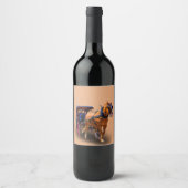 ÉTIQUETTE POUR BOUTEILLES DE VIN CHEVAL ET TRANSPORT (Devant)