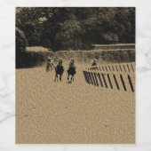 Étiquette Pour Bouteilles De Vin Cheval Racing Muddy Track Grunge (Étiquettes simples)