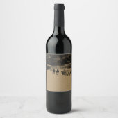 Étiquette Pour Bouteilles De Vin Cheval Racing Muddy Track Grunge (Devant)