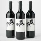 ÉTIQUETTE POUR BOUTEILLES DE VIN CHEVAL SPIRITÉ (Bouteilles)