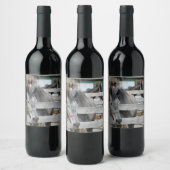Étiquette Pour Bouteilles De Vin Chevaux mignons sur une ferme (Bouteilles)